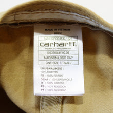 画像をギャラリービューアに読み込む, 美品 
 カーハート Carhartt MADISON LOGO CAP Leather × Black