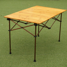 画像をギャラリービューアに読み込む, 美品 
 コールマン【Coleman】 ナチュラルウッドロールテーブル 2000026802 クラシック110 テーブル・チェア