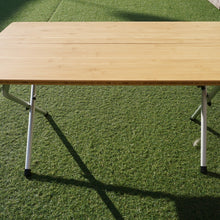 画像をギャラリービューアに読み込む, 美品 
 スノーピーク【snow peak】 ワンアクションローテーブル竹 LV-100T テーブル・チェア