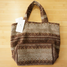画像をギャラリービューアに読み込む, 未使用 スノーピーク(snow peak) Shetland Cotton JQ Tote Bag シェットランドコットン ジャガード トートバッグ UO-AC-20AU008BR バッグ&コンテナー