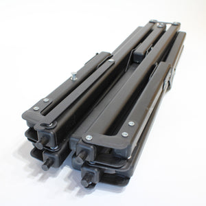 【組立確認済】 クイックキャンプ（QUICKCAMP） X脚 スリムウッドロールローテーブル　120×50cm qc-wtx120