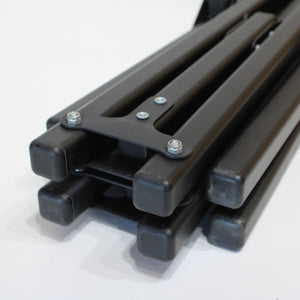 【組立確認済】 クイックキャンプ（QUICKCAMP） X脚 スリムウッドロールローテーブル　120×50cm qc-wtx120