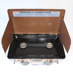 【点火・燃焼確認済】 美品 
コールマン（Coleman） パワーハウスLPツーバーナー 4010051715 バターナッツ