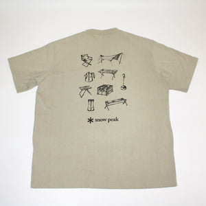 スノーピーク（snow peak） Gear Printed S/S Tシャツ AL-TS-23SU702 L 古着