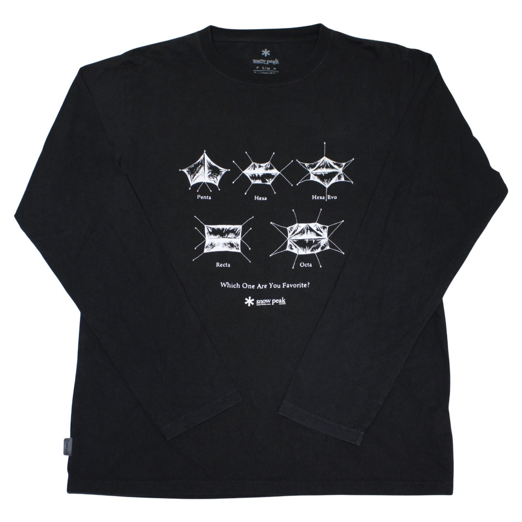 スノーピーク（snow peak） Tarp柄 ロングスリーブ Tシャツ TS-19AU205 中古