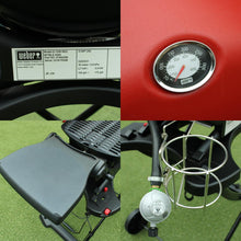 画像をギャラリービューアに読み込む, ウェーバー（Weber） Weber Q 1250ガスグリル＆ポータブルカート #510422JPN RED 中古 美品
 【点火・燃焼確認済】 送料無料