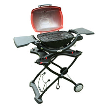 画像をギャラリービューアに読み込む, ウェーバー（Weber） Weber Q 1250ガスグリル＆ポータブルカート #510422JPN RED 中古 美品
 【点火・燃焼確認済】 送料無料