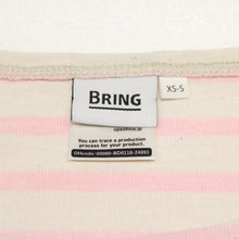 画像をギャラリービューアに読み込む, BRING DRYCOTTONY バスクシャツ XS-S Ecru × Pink