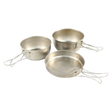 スノーピーク（snow peak） 純チタン 食器3点セット STW-001T 中古