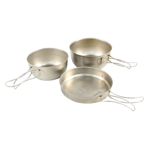 スノーピーク（snow peak） 純チタン 食器3点セット STW-001T 中古