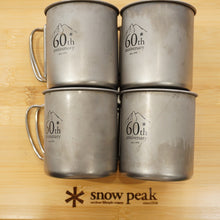 画像をギャラリービューアに読み込む, スノーピーク（snowpeak） 60周年記念 チタンシングルマグ300 Oval/Mountain/Letter/Asterisk E-151/152/153/154 コンプリート4個セット