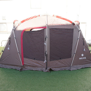 【廃番】組立確認済　美品 スノーピーク（snowpeak） タシーク TP-640 テント　小型２ルームシェルター　2人用　ソロもOK　レッド自在
