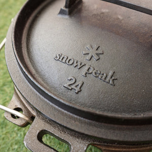 【廃番】美品  スノーピーク（snowpeak）和鉄ダッチオーブン24 フルセット CS-430/-435/-436/430BR 調理器具 インナーネット・収納ケース・チャコールスタンド
