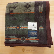 画像をギャラリービューアに読み込む, スノーピーク（snowpeak）PENDLETON　ペンドルトン ブランケット SI-19AU001OL ムチャチョ ストームパターン　ウール素材　オリーブ