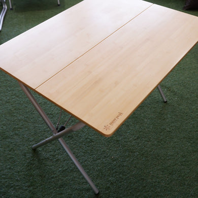 美品  スノーピーク（snowpeak） ワンクッションテーブル竹 LV-010T テーブル・チェア 幅91cm　奥行72cm　竹集成材　定番テーブル