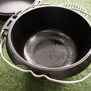 廃番希少 スノーピーク（snowpeak） 雪峰ぶんぶく24＆収納ケースM SECS-101/CS-420BR 調理器具 ダッチオーブン 羽部分破損 収納ケースキズあり
