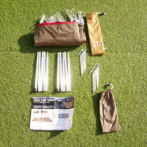 美品  スノーピーク（snowpeak） ライトタープポンタシールド&ポール125セット STP-380/TP-161 タープ　ソロキャン　デイキャン　デュオ