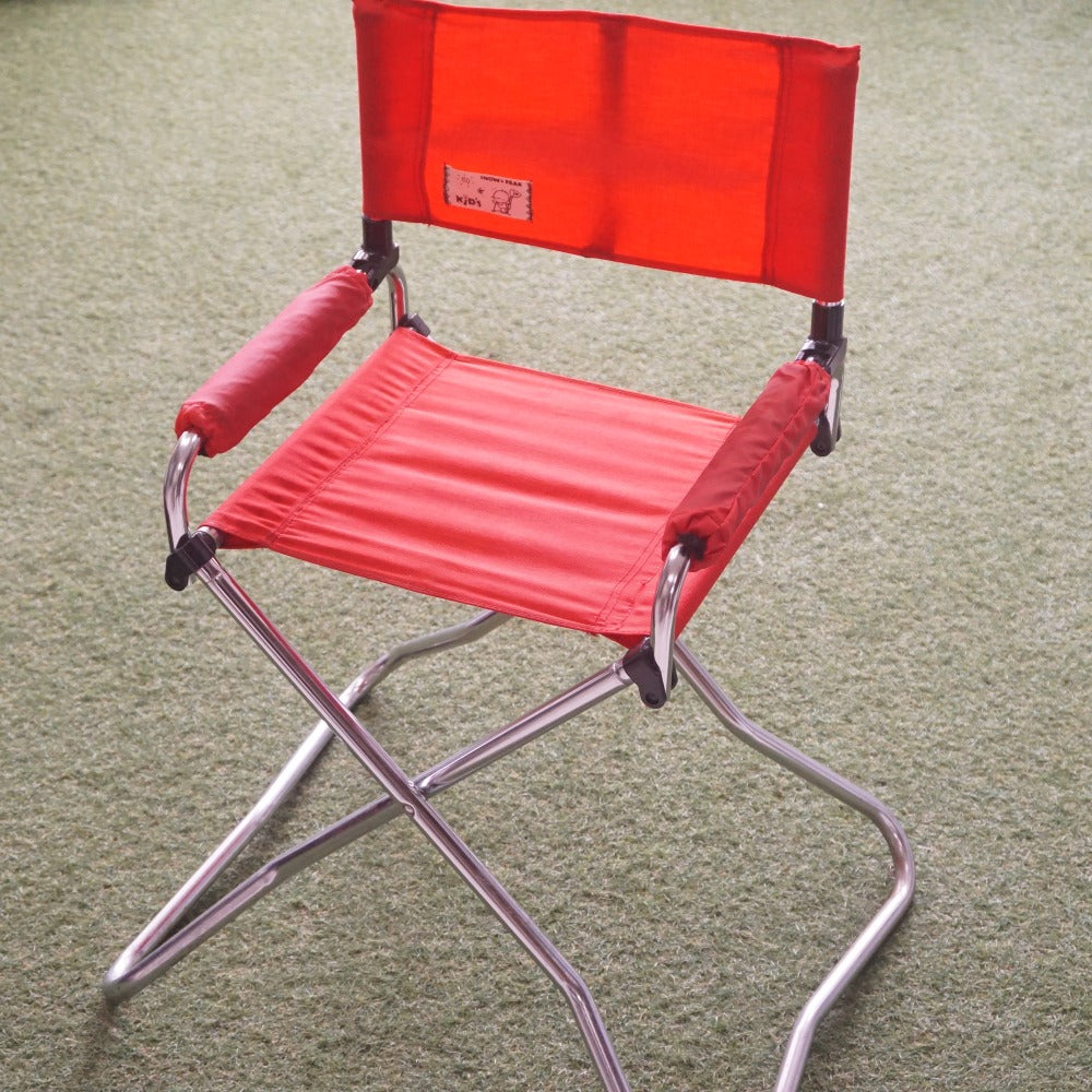 希少な旧ロゴ　スノーピーク（snowpeak） KIDSチェア　旧品番 LV-50K テーブル・チェア　レッド　折り畳み　キッズ　こども　[5/13値下げ]