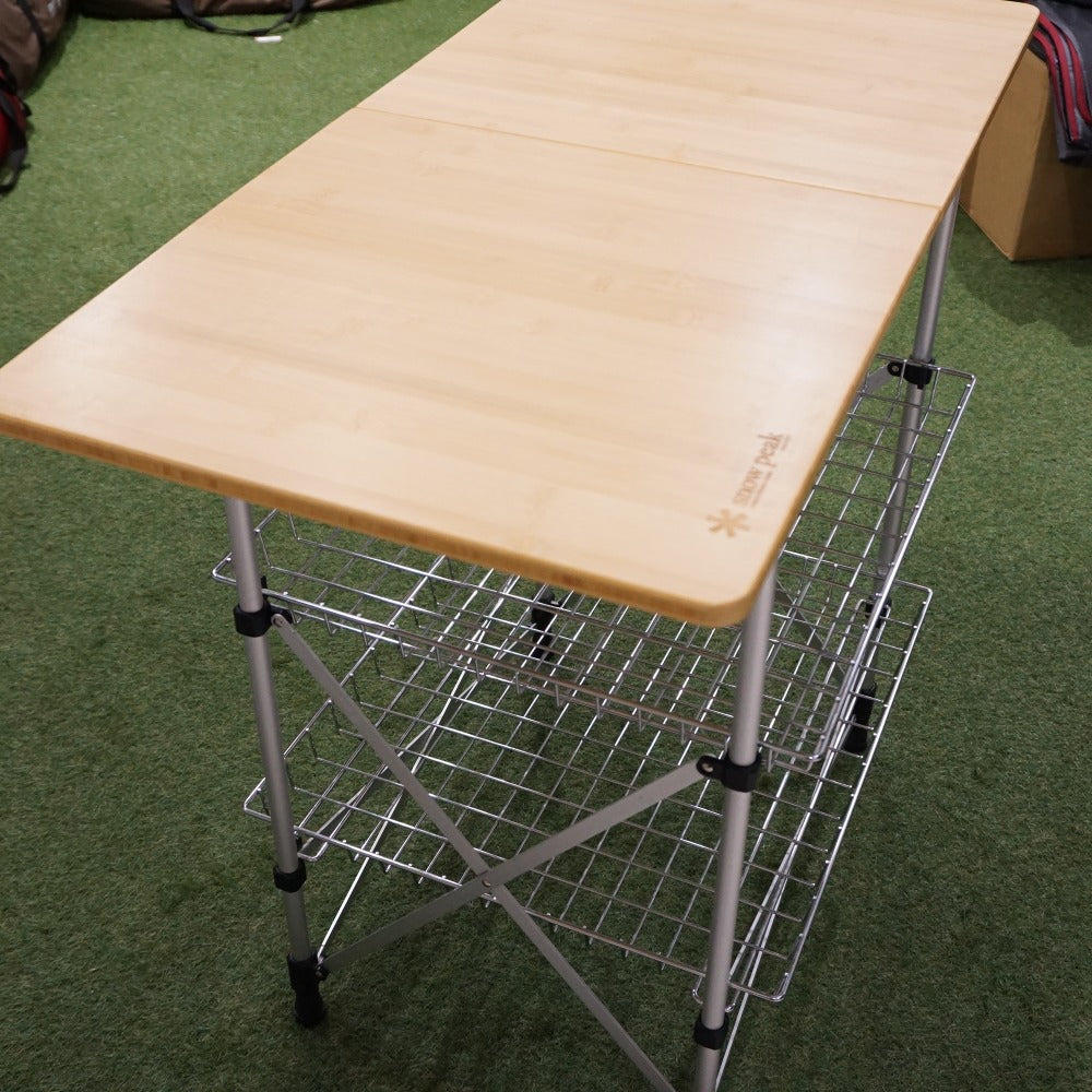 新品同様  廃盤　希少品　スノーピーク（snowpeak） フィールドキッチンテーブル竹 CK-012T テーブル・チェア