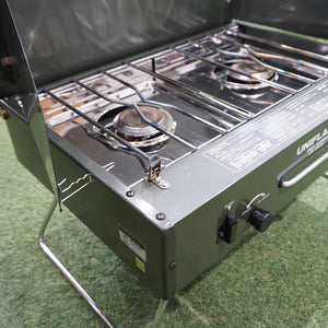 【動作確認済】美品  ユニフレーム（UNIFLAME） ツインバーナー US-2400 ストーブ・コンロ　ツーバーナー　カセットボンベ　CB缶