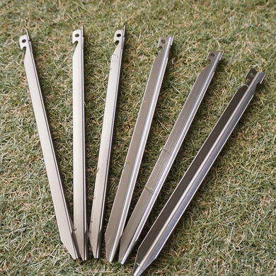 新品同様   バンドック/ V字ペグ　6本セット テント・タープアクセサリー