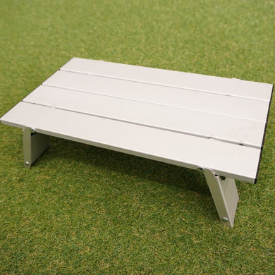 美品  アルミローテーブル　ミニ　テーブル・チェア　ソロキャン必携　アルミロールテーブル　コンパクト収納