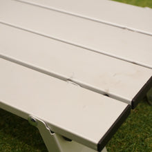 画像をギャラリービューアに読み込む, 美品  アルミローテーブル　ミニ　テーブル・チェア　ソロキャン必携　アルミロールテーブル　コンパクト収納