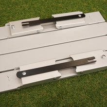 画像をギャラリービューアに読み込む, 美品  アルミローテーブル　ミニ　テーブル・チェア　ソロキャン必携　アルミロールテーブル　コンパクト収納