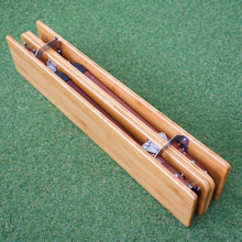 画像をギャラリービューアに読み込む, 美品  ビジョンピークス（VISIONPEAKS） バンブーソリッドコンパクトテーブル VP160402H01 テーブル・チェア　高さ2段階調節可