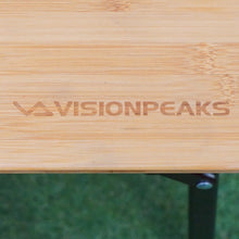 画像をギャラリービューアに読み込む, 美品  ビジョンピークス（VISIONPEAKS） バンブーソリッドコンパクトテーブル VP160402H01 テーブル・チェア　高さ2段階調節可