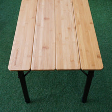 画像をギャラリービューアに読み込む, 美品  ビジョンピークス（VISIONPEAKS） バンブーソリッドコンパクトテーブル VP160402H01 テーブル・チェア　高さ2段階調節可