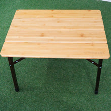画像をギャラリービューアに読み込む, 美品  ビジョンピークス（VISIONPEAKS） バンブーソリッドコンパクトテーブル VP160402H01 テーブル・チェア　高さ2段階調節可