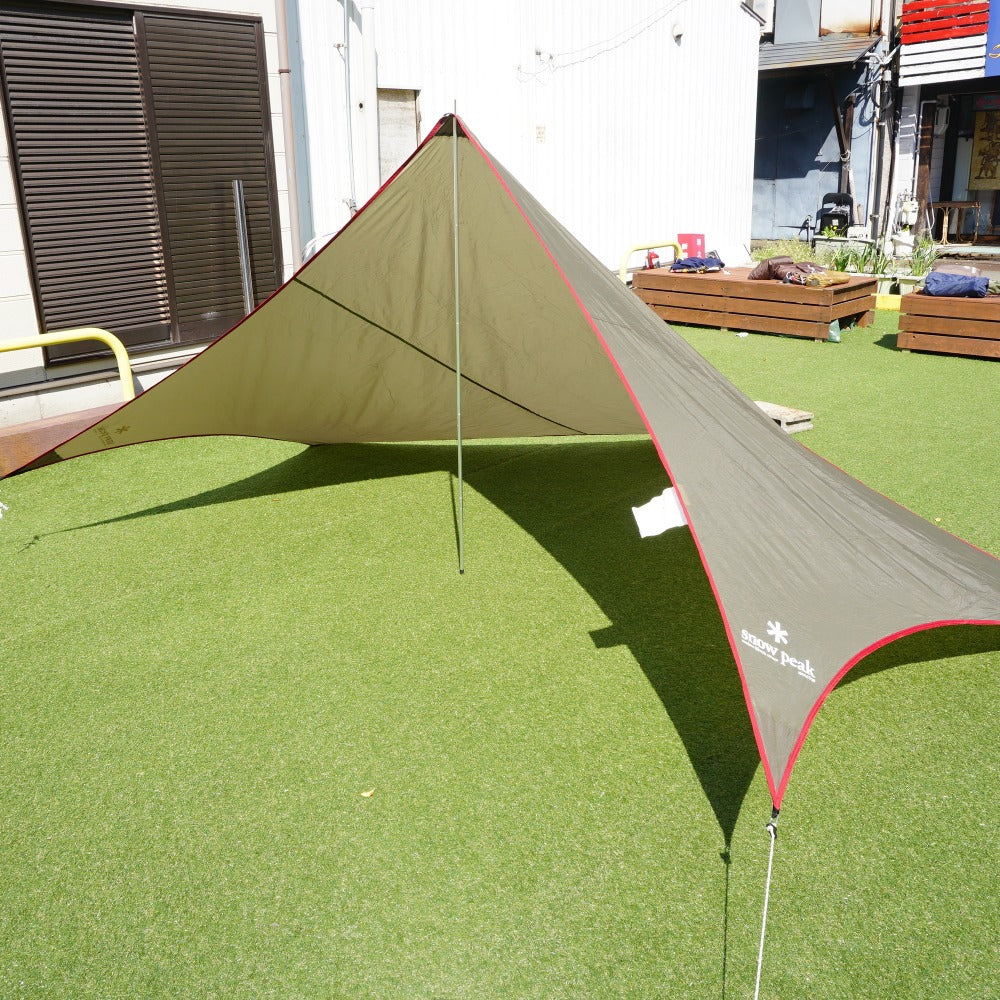 スノーピーク（snowpeak） ライトタープペンタ STP-351GY タープ　ソロキャン　軽量　ポール別売り