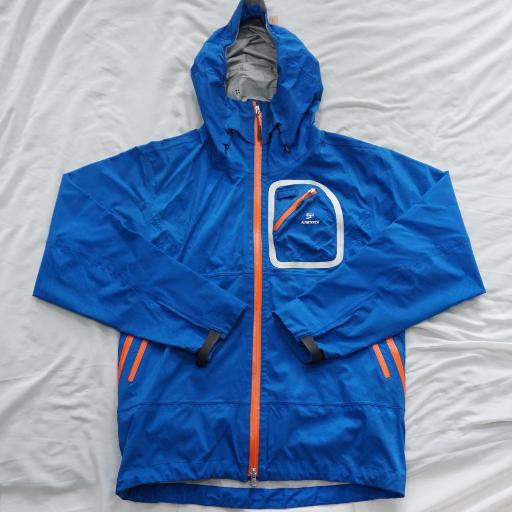 美品　finetrack 　エバーブレスアルマジャケット ジャケット 古着 ブルー メンズ サイズ/M　ハードシェル