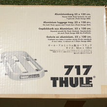 画像をギャラリービューアに読み込む, 美品  THULE(スーリー) ルーフキャリア ラップランド717 TH717 キャリー・コンテナ 130cm×52cm×11cm ルーフキャリアオールアルミニウム