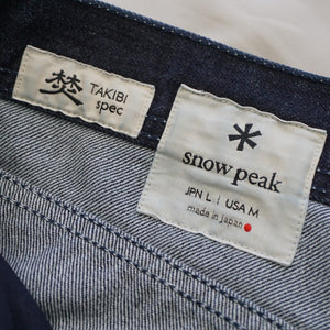 新品同様 スノーピーク（snowpeak） インディゴタキビパンツ PA-19AU104 パンツ 古着 インディゴ メンズ サイズ/L