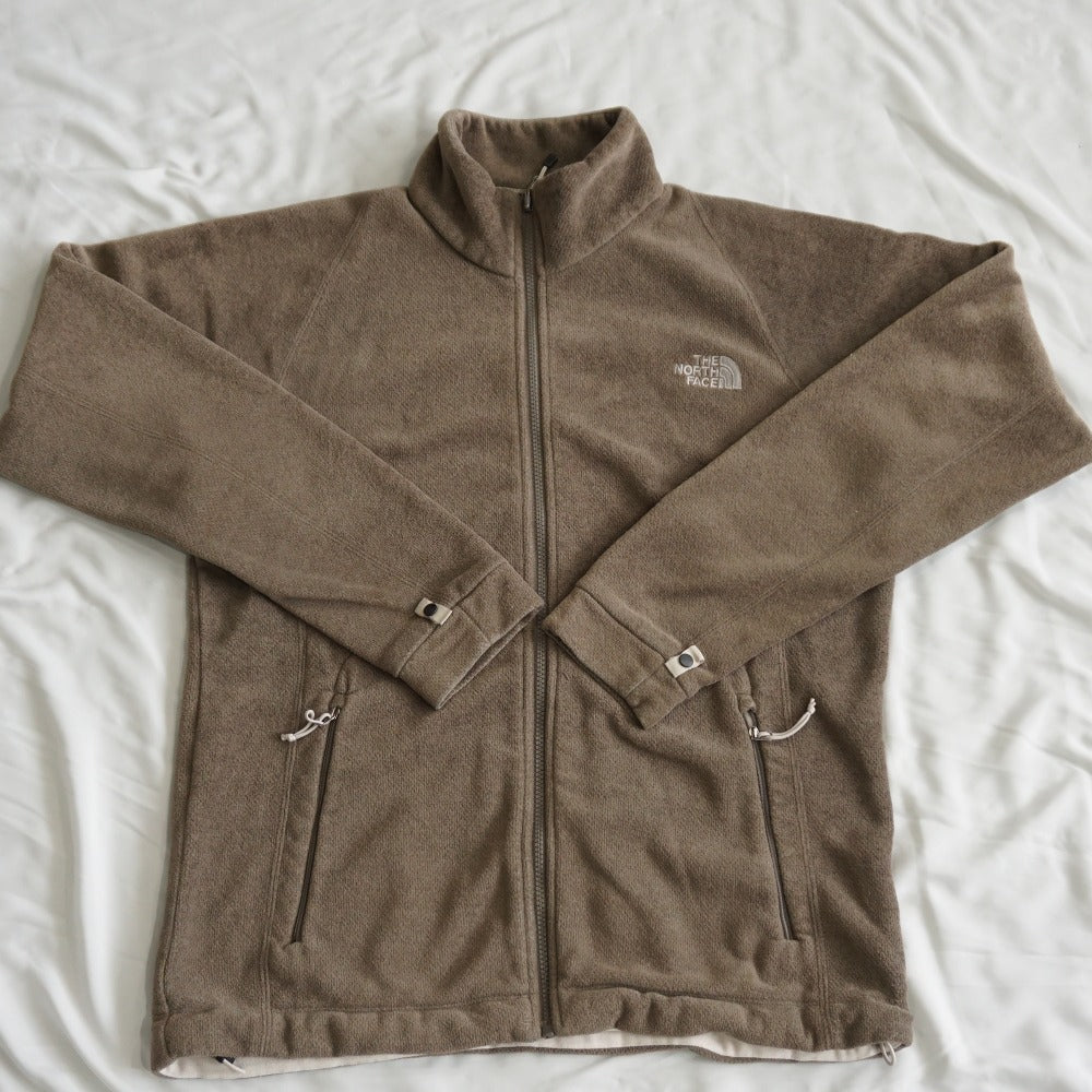 美品 ザ・ノースフェイス（THE NORTH FACE） ピーチ起毛ジャケット フルジップ　ブルゾン 古着 メンズ　ブラウン