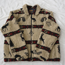 画像をギャラリービューアに読み込む, ウールリッチ（WOOLRICH） ボア総柄ジャケット 古着 ブルゾン レディース サイズ/XL