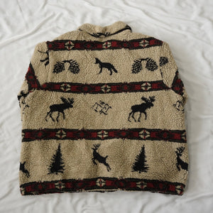 ウールリッチ（WOOLRICH） ボア総柄ジャケット 古着 ブルゾン レディース サイズ/XL