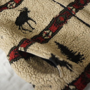 ウールリッチ（WOOLRICH） ボア総柄ジャケット 古着 ブルゾン レディース サイズ/XL
