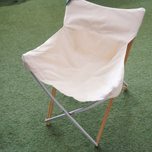 画像をギャラリービューアに読み込む, 美品 スノーピーク（snowpeak） Take!チェア LV-080 テーブル・チェア　アイボリー　竹　6号帆布　中央収束チェア