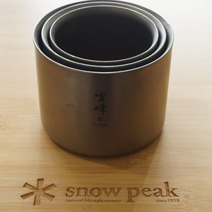 スノーピーク（snowpeak） スタッキングマグ雪峰M150/M200/M300　3個セット TW-129/TW-128/TW-127 テーブルウェア　食器　チタンカップ