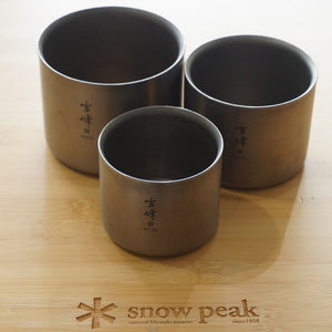 スノーピーク（snowpeak） スタッキングマグ雪峰M150/M200/M300　3個セット TW-129/TW-128/TW-127 テーブルウェア　食器　チタンカップ