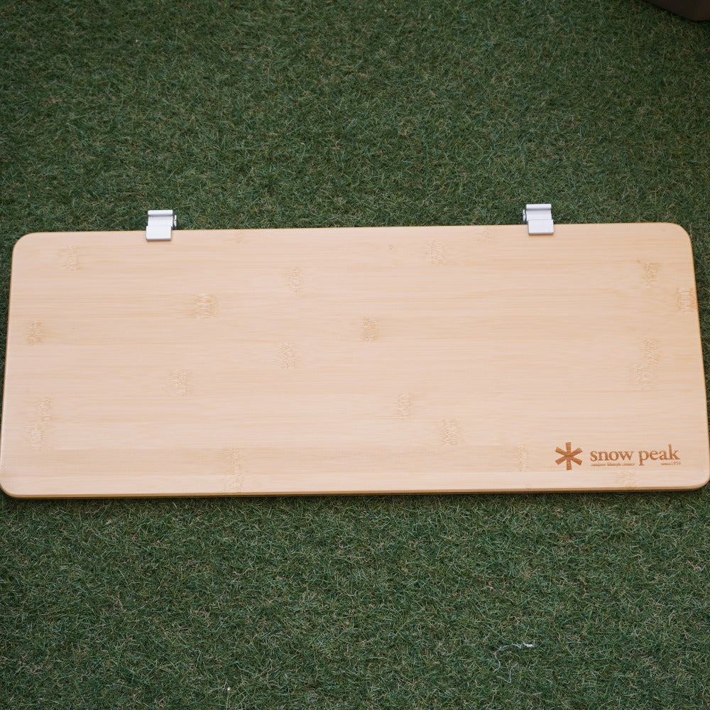 美品 スノーピーク（snowpeak） スライドトップロングハーフ竹 CK-154T グリルシステム　IGT アイアングリルテーブル 天板　テーブル