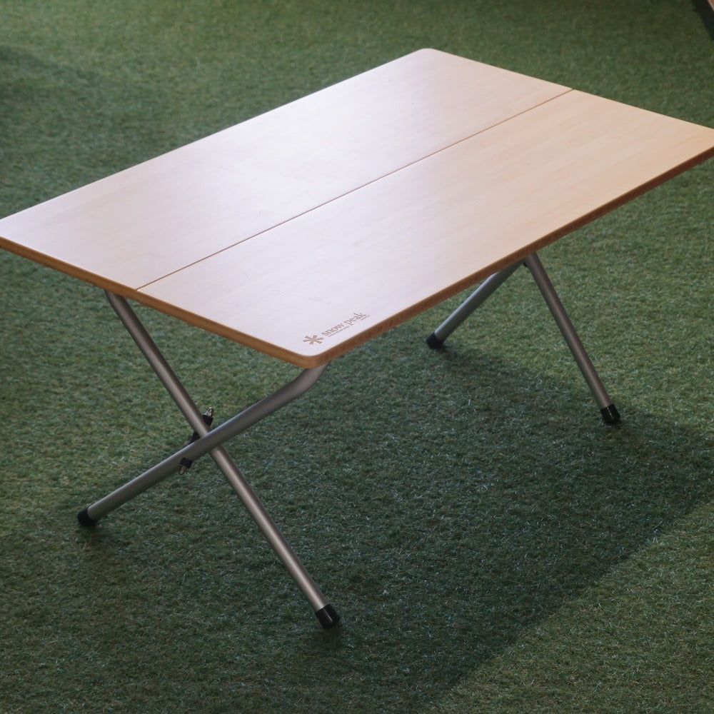 美品 スノーピーク（snowpeak） ワンアクションローテーブル竹 LV-100T テーブル・チェア　人気のロースタイル　竹集成材　アウトドアテーブル [送料無料] [10/13値下げ]