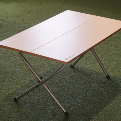 美品 スノーピーク（snowpeak） ワンアクションローテーブル竹 LV-100T テーブル・チェア　人気のロースタイル　竹集成材　アウトドアテーブル [10/30値下げ]