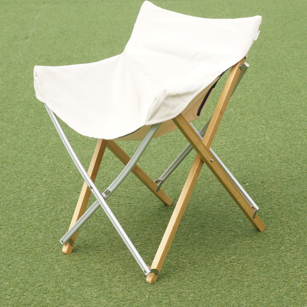 美品 スノーピーク（snowpeak） Take!チェア LV-085 テーブル・チェア アイボリー　竹　6号帆布　中央収束チェア [送料無料] [10/13値下げ]