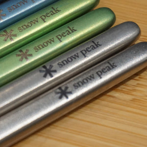 新品・未使用 スノーピーク（snowpeak） チタン先細箸4色セット SCT-115 テーブルウェア パープル/ブルー/グリーン/グレー　箸　チタン製 [送料無料]