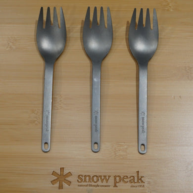 美品 スノーピーク（snowpeak） SCOO スクー　3本セット SCT-125 テーブルウェア　スプーンフォーク　カトラリー 　チタン製 [送料無料]