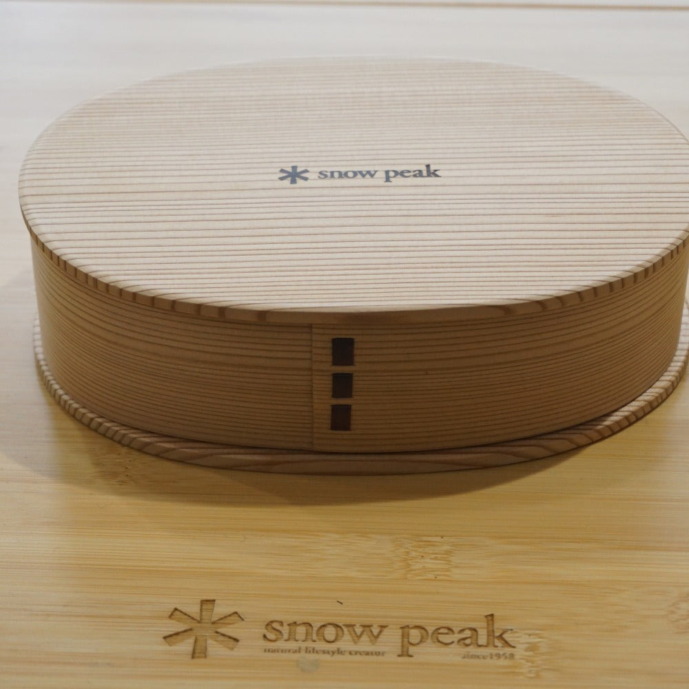 美品 スノーピーク（snowpeak） 曲物弁当箱 PG-014 テーブルウェア ポイントギフト　曲げわっぱ　木製 [送料無料] [10/27値下げ]